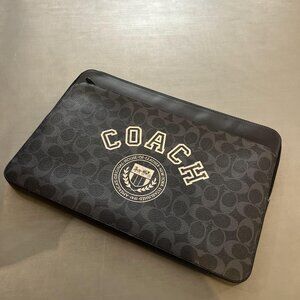 COACH Laptop Case In Signature Canvas With Varsity Motif CB987